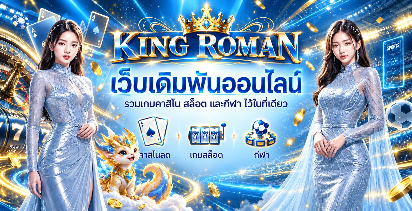 แบนเนอร์ King Roman ทางเข้าและบริการเกมออนไลน์